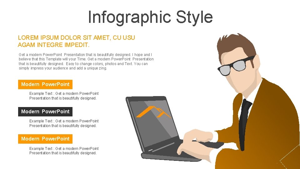 Infographic Style LOREM IPSUM DOLOR SIT AMET, CU USU AGAM INTEGRE IMPEDIT. Get a