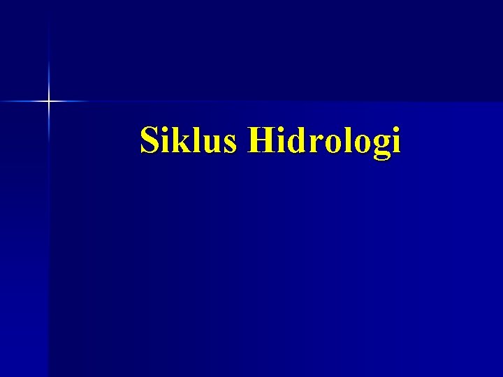 Siklus Hidrologi 