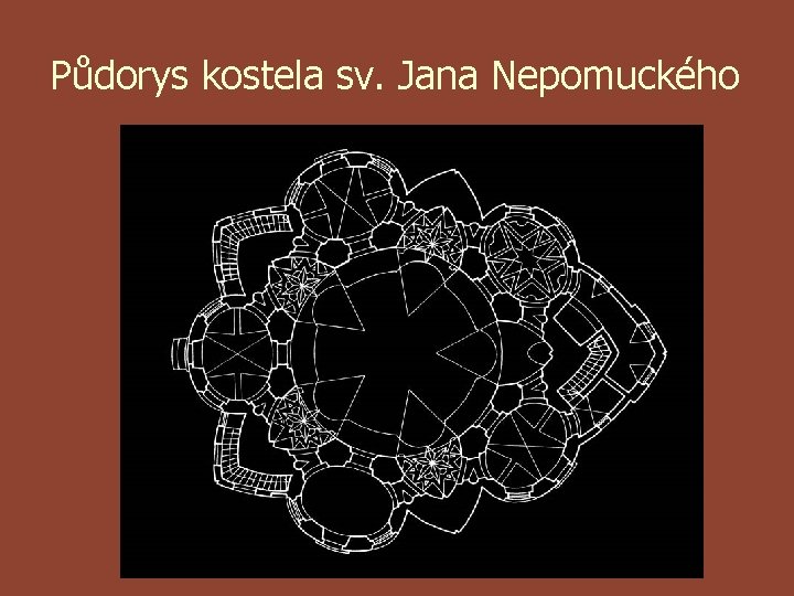 Půdorys kostela sv. Jana Nepomuckého 