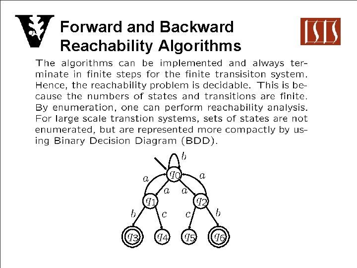 Forward and Backward Reachability Algorithms 