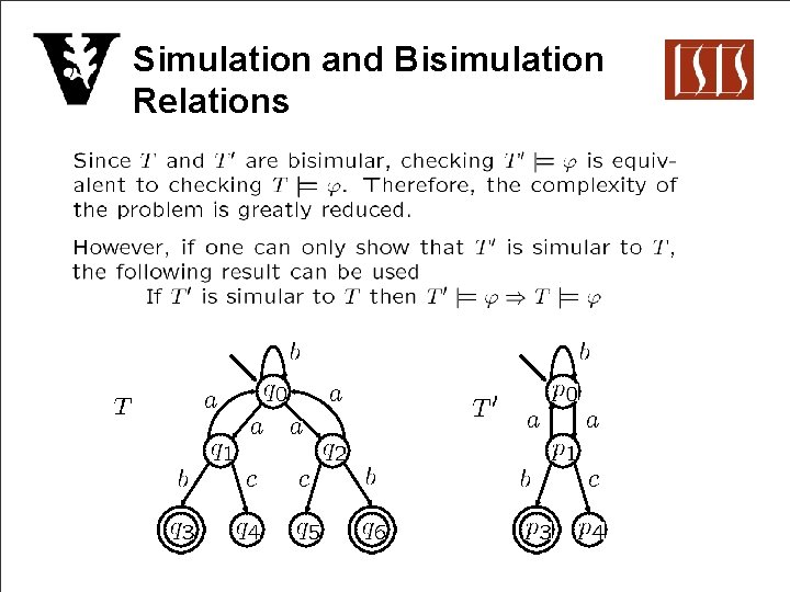 Simulation and Bisimulation Relations 