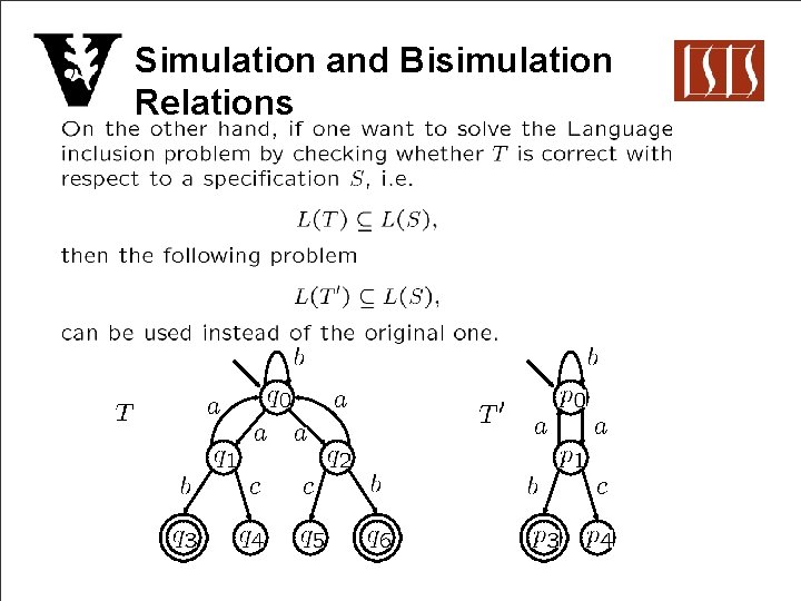 Simulation and Bisimulation Relations 