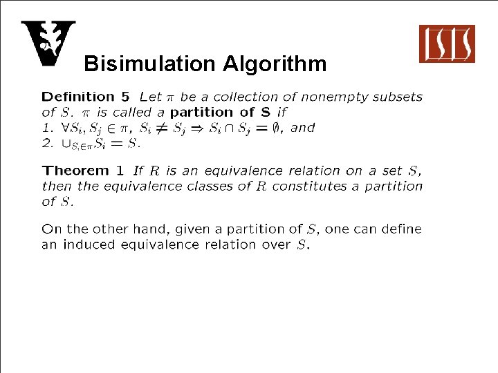 Bisimulation Algorithm 