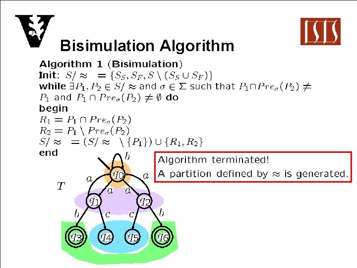 Bisimulation Algorithm 