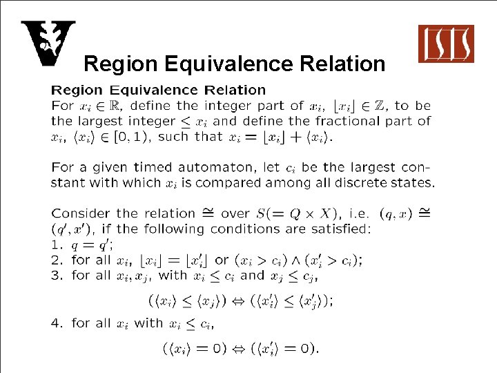 Region Equivalence Relation 