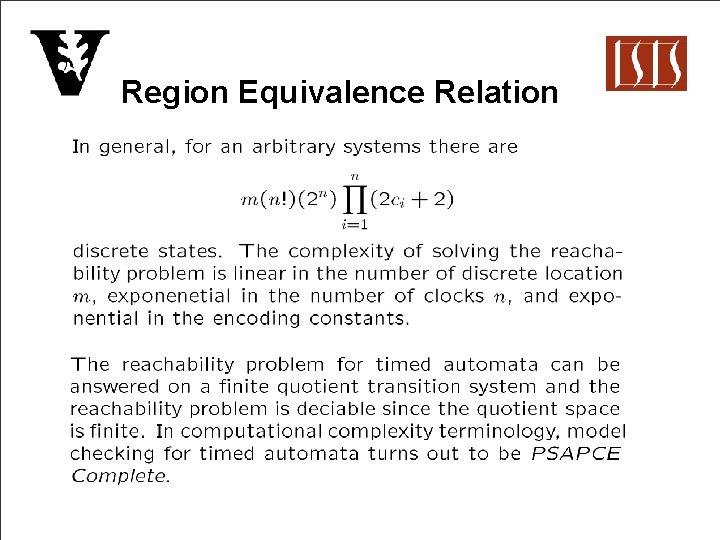 Region Equivalence Relation 