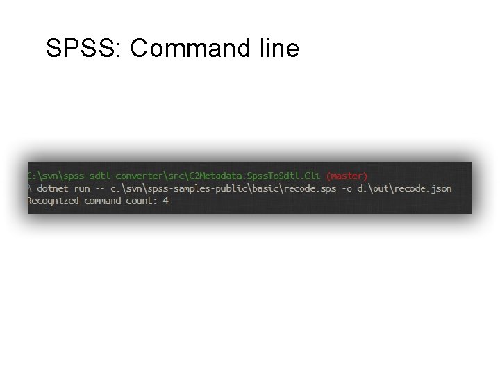 SPSS: Command line 