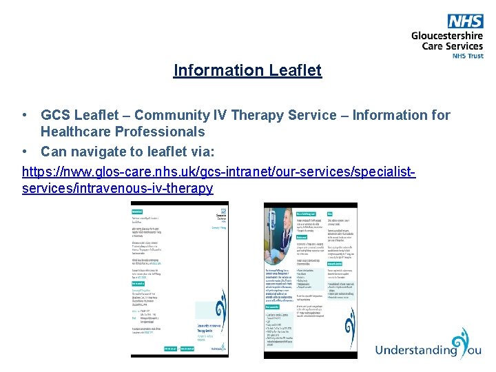 Information Leaflet • GCS Leaflet – Community IV Therapy Service – Information for Healthcare