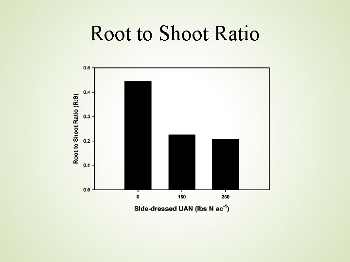 Root to Shoot Ratio 