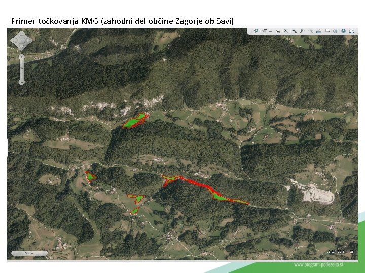 Primer točkovanja KMG (zahodni del občine Zagorje ob Savi) 