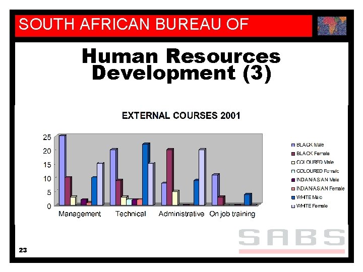 SOUTH AFRICAN BUREAU OF STANDARDS Human Resources Development (3) 23 