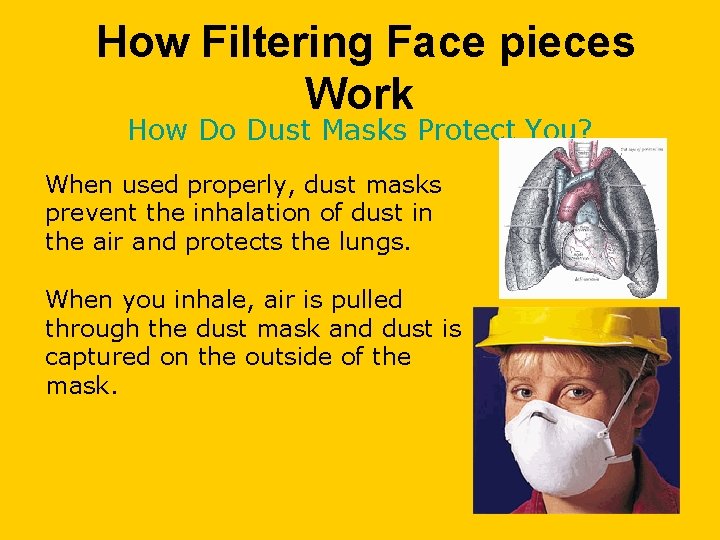 How Filtering Face pieces Work How Do Dust Masks Protect You? When used properly,