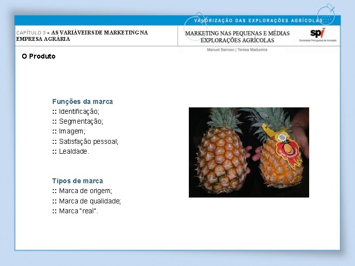 CAPÍTULO 3 ● AS VARIÁVEIRS DE MARKETING NA EMPRESA AGRÁRIA O Produto Funções da