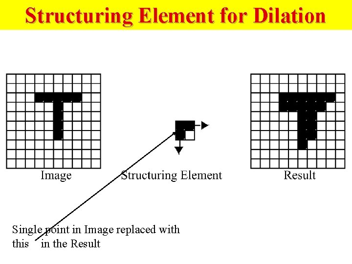 Structuring Element for Dilation Single point in Image replaced with this in the Result