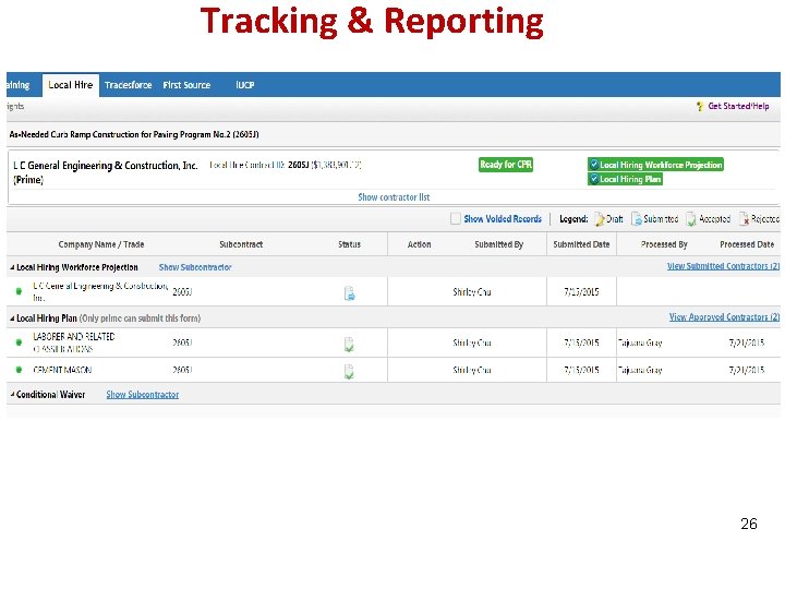 Tracking & Reporting 26 