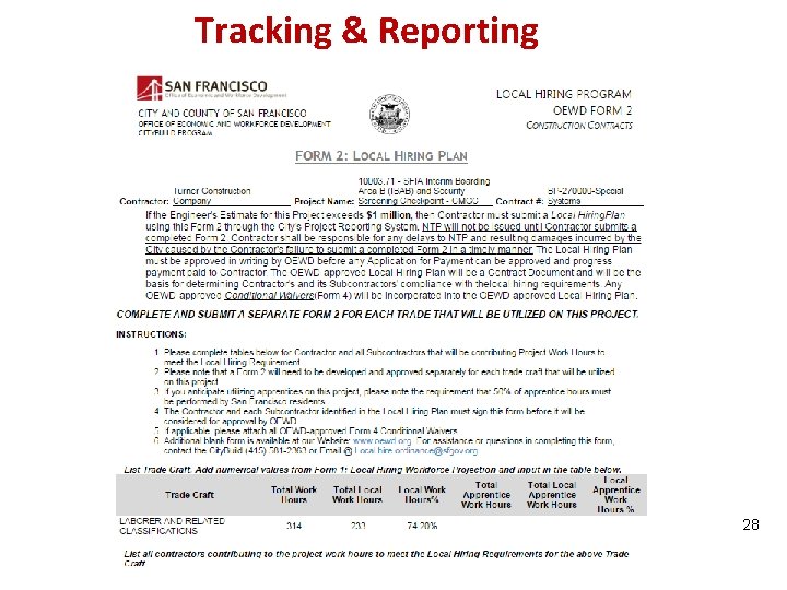 Tracking & Reporting 28 