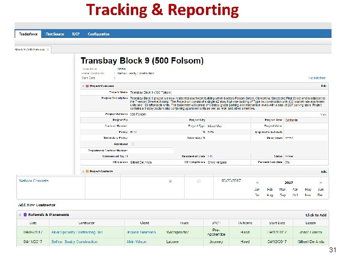 Tracking & Reporting 31 
