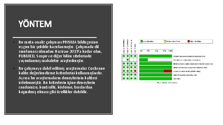 YÖNTEM • Bu meta-analiz çalışması PRISMA bildirgesine uygun bir şekilde hazırlanmıştır. Çalışmada dil sınırlaması