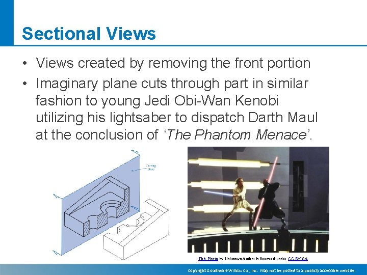 Sectional Views • Views created by removing the front portion • Imaginary plane cuts