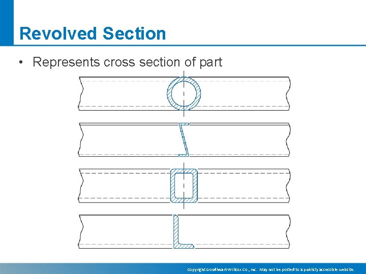 Revolved Section • Represents cross section of part Copyright Goodheart-Willcox Co. , Inc. May