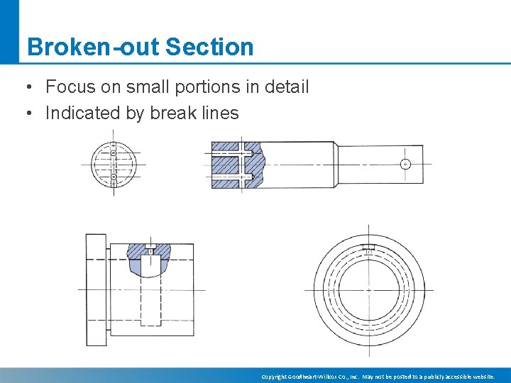 Broken-out Section • Focus on small portions in detail • Indicated by break lines