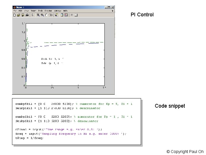 PI Control Code snippet © Copyright Paul Oh 