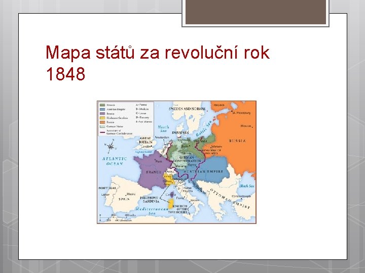 Mapa států za revoluční rok 1848 