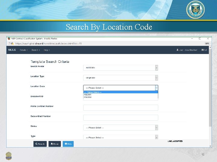 Search By Location Code 12 