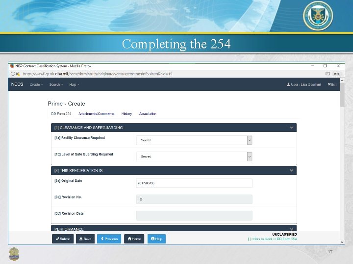 Completing the 254 17 