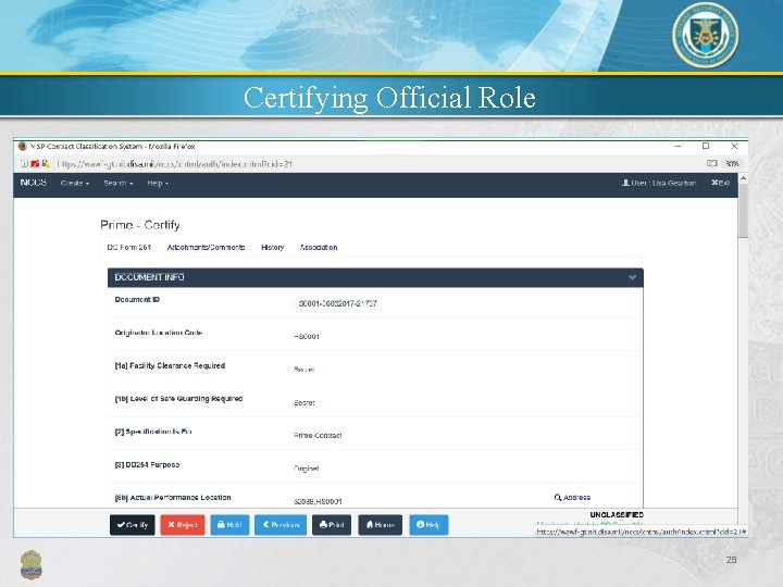Certifying Official Role 29 
