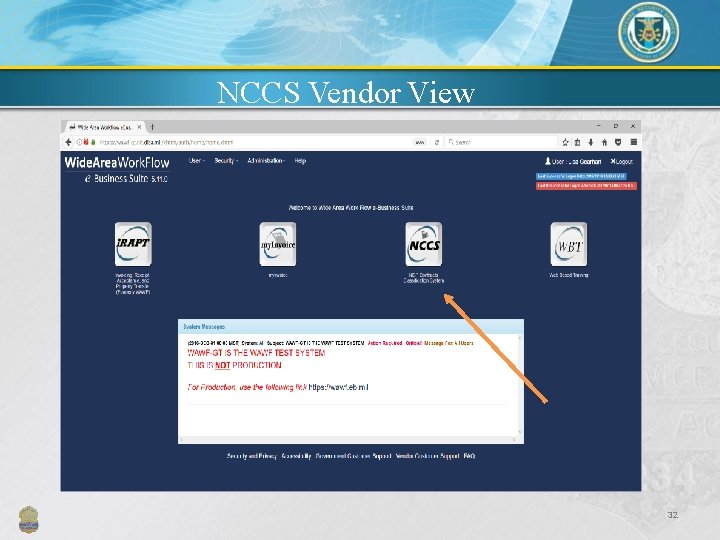 NCCS Vendor View 32 