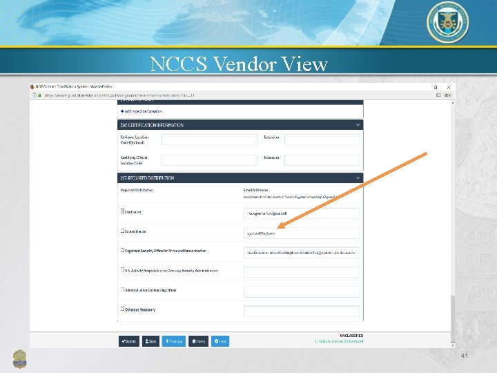 NCCS Vendor View 41 