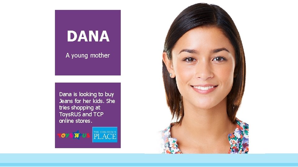 DANA A young mother Dana is looking to buy Jeans for her kids. She
