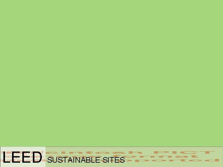 LEED SUSTAINABLE SITES 