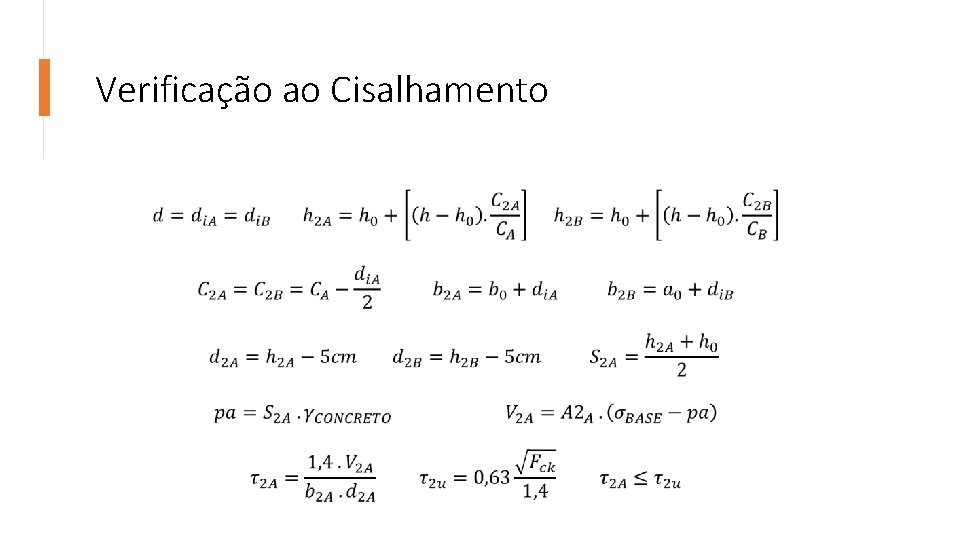 Verificação ao Cisalhamento • 