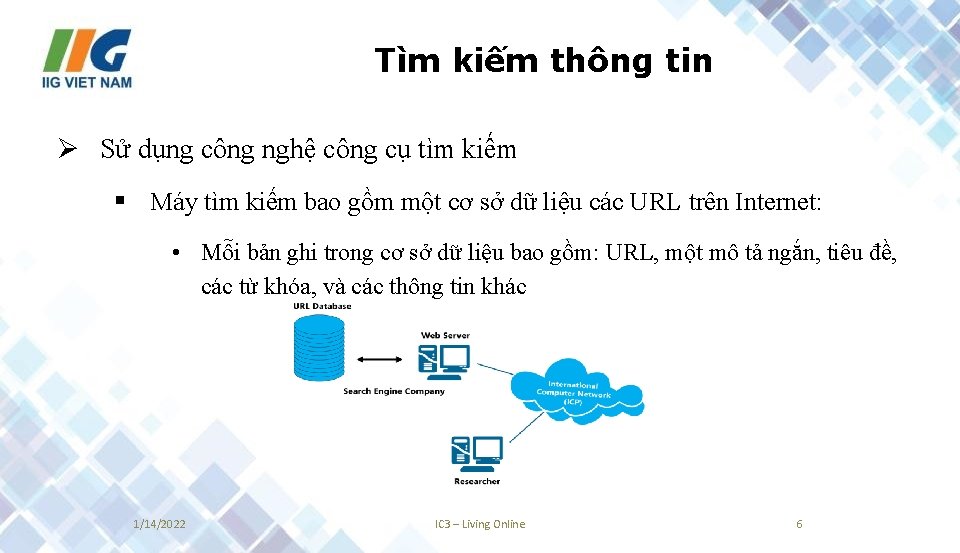 Tìm kiếm thông tin Ø Sử dụng công nghệ công cụ tìm kiếm §