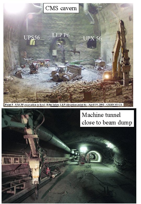 CMS cavern Machine tunnel close to beam dump F. Gianotti : LHC Physics 