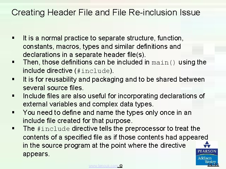 Creating Header File and File Re-inclusion Issue § § § It is a normal Creating Header File and File Re-inclusion Issue § § § It is a normal