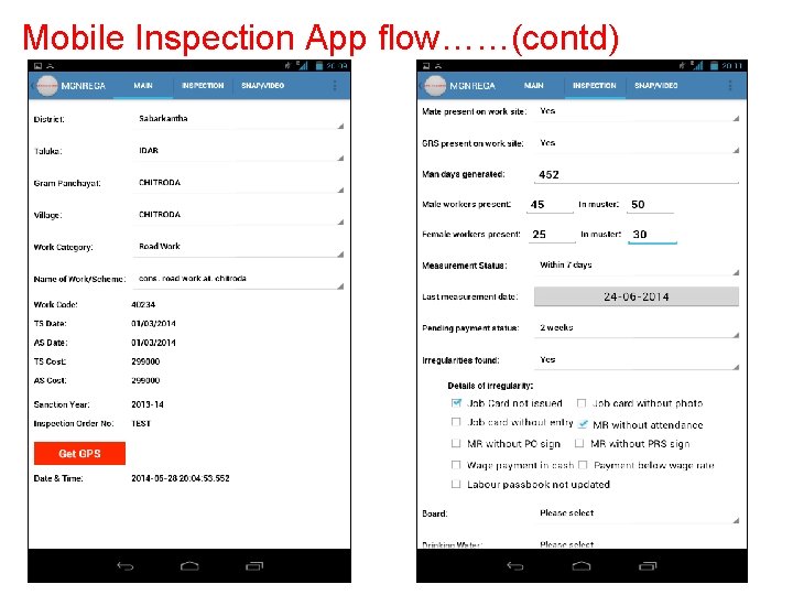 Mobile Inspection App flow……(contd) 22 
