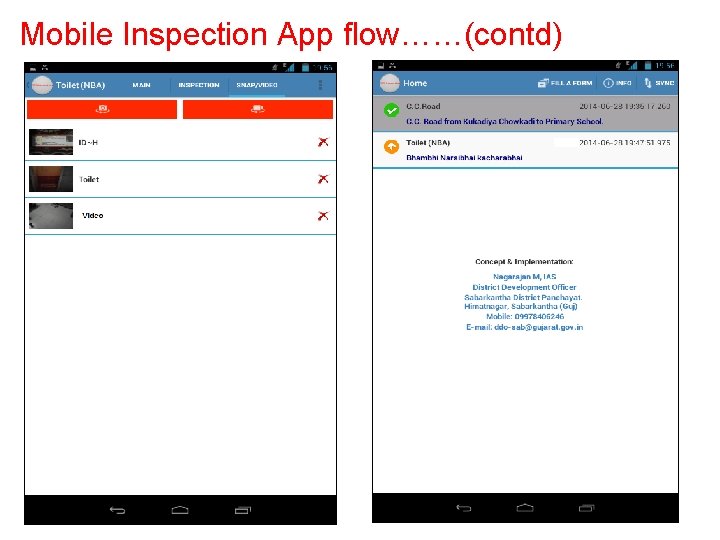 Mobile Inspection App flow……(contd) 23 