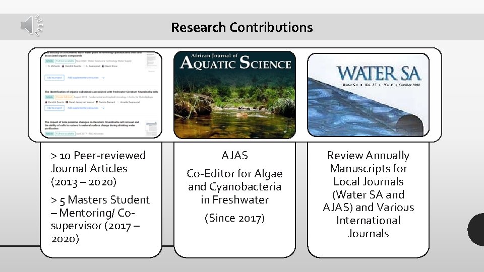 Research Contributions > 10 Peer-reviewed Journal Articles (2013 – 2020) > 5 Masters Student