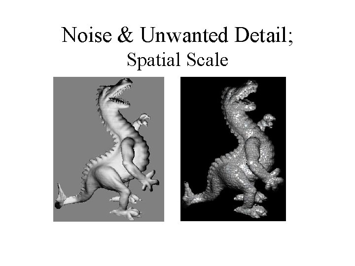 Noise & Unwanted Detail; Spatial Scale 