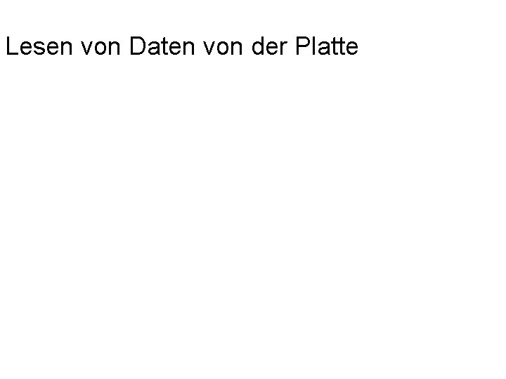 Lesen von Daten von der Platte 