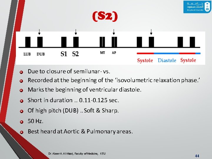 Due to closure of semilunar- vs. Recorded at the beginning of the ‘isovolumetric relaxation