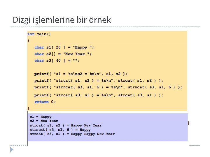 Dizgi işlemlerine bir örnek 