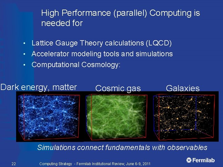 High Performance (parallel) Computing is needed for Lattice Gauge Theory calculations (LQCD) • Accelerator