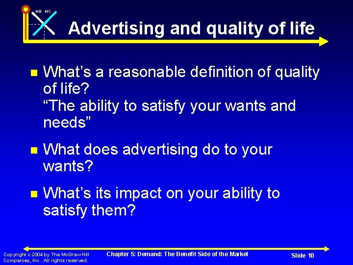 MB MC Advertising and quality of life What’s a reasonable definition of quality of