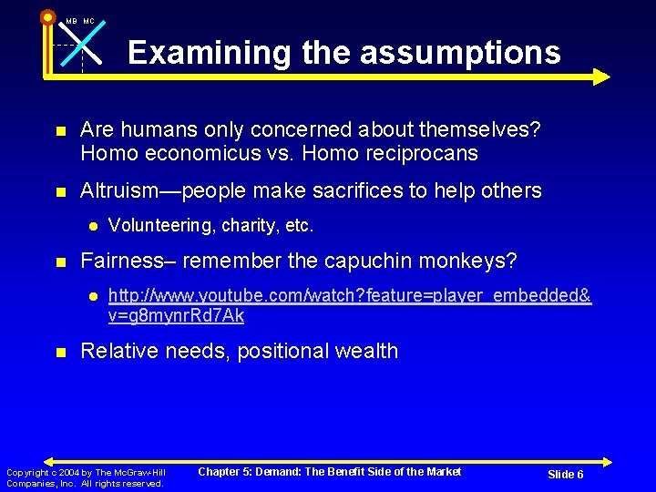 MB MC Examining the assumptions Are humans only concerned about themselves? Homo economicus vs.