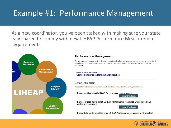 Example #1: Performance Management As a new coordinator, you’ve been tasked with making sure