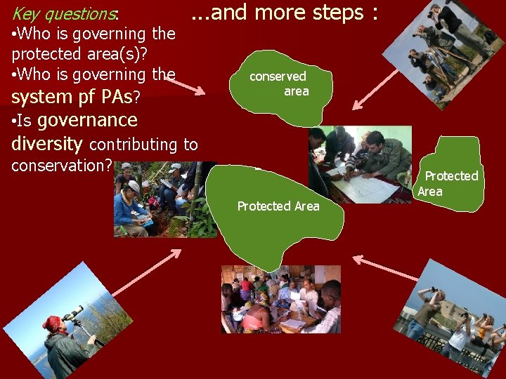 Key questions: • Who is governing the . . . and more steps :